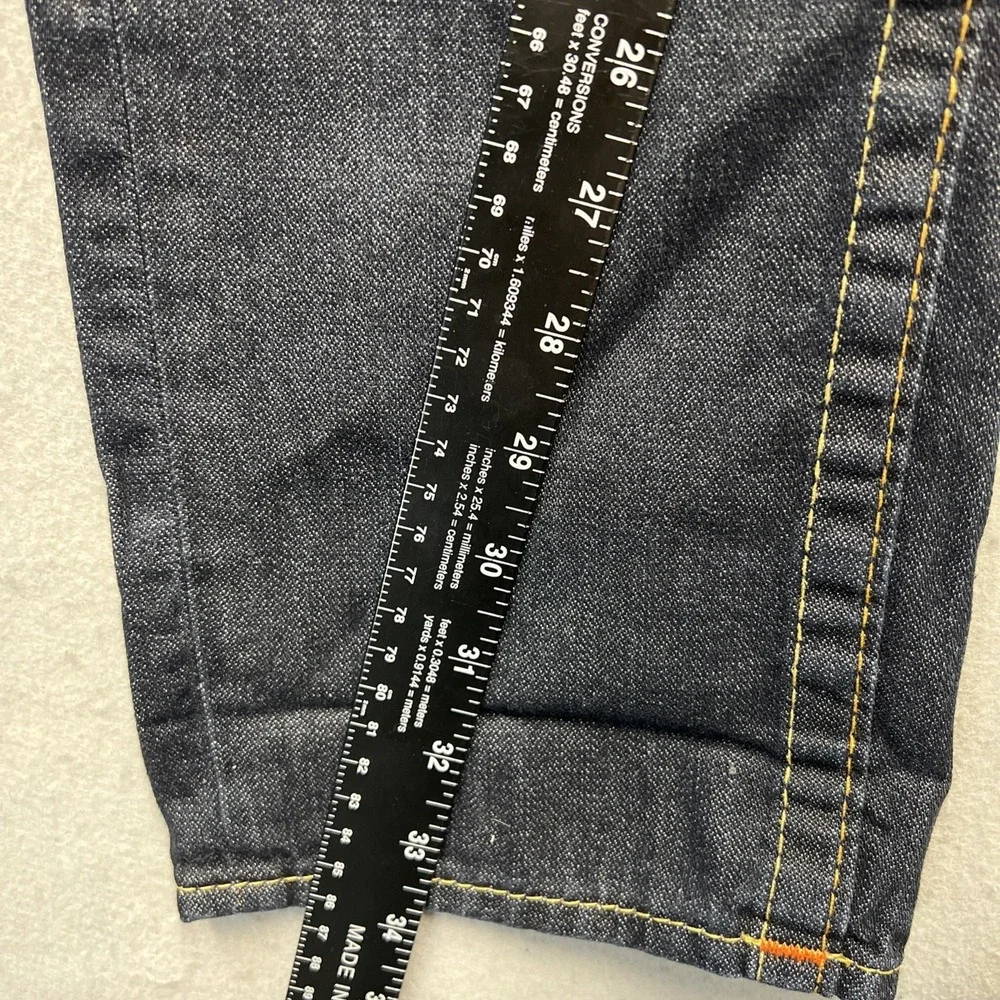 True Religion Jeans Mens 32x34 Dark Blue Section Skinny Stretch Denim World Tour